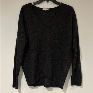 White Birch Women's Black with Gray Hints Super Soft Sweater